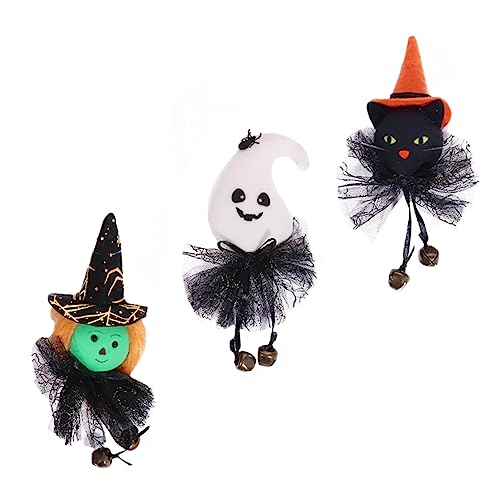 Chat suspendu Halloween lot de 3 décorations effrayantes avec cloches de plafond