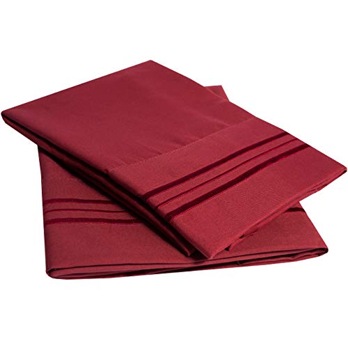 2 Pack Pillow Case Set 1800 Series Fine Brushed Microfiber Pillowcases