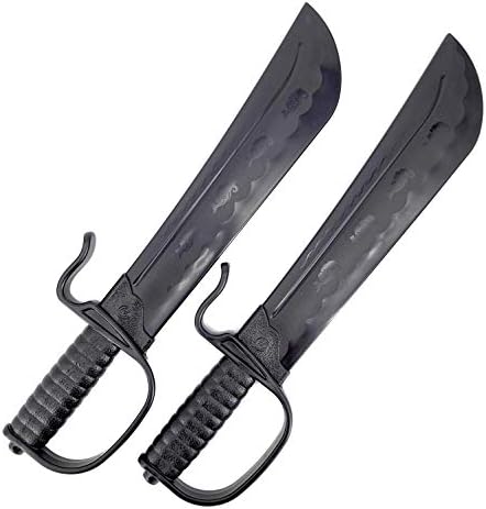 E-BOGU Polypropylene Wing Chun Black Sword Set of 2 (18")