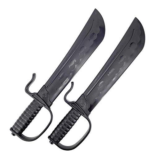 E-BOGU Polypropylene Wing Chun Black Sword Set of 2 (18")