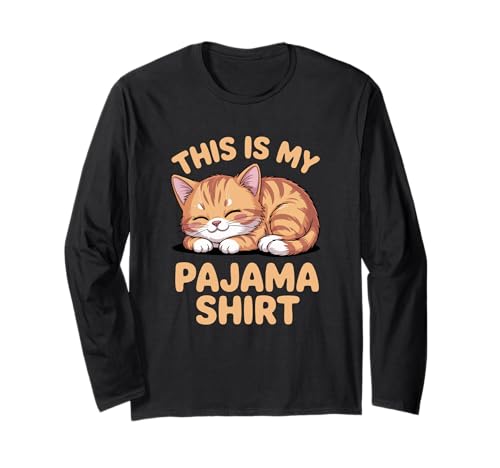 ���킢���������ȔL�̃p�W���}�ŐS�n�悢��� Cute Sleepy Cat Pajama Cozy Night ����T�V���c