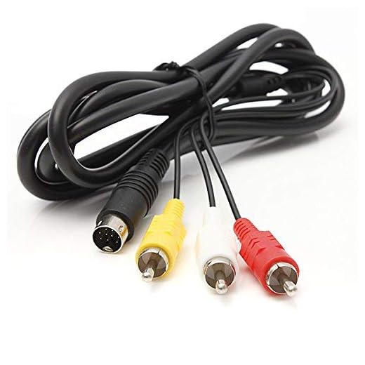 RUITROLIKER 1,8 metros/5,9 pies RCA AV Cable de Audio y Video Cable de Conector de 9 Pines Compatible para Genesis 2 3