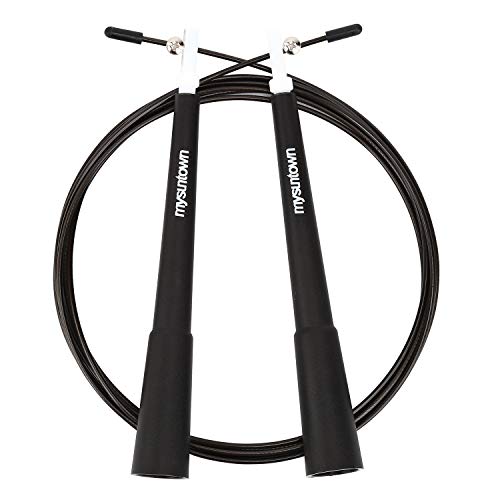 Jump Rope,mysuntown Adjustable Jumping Rope for Workout Fitness Exercise Speed Rope for Kids, Women, Men All Heights and Skill Levels