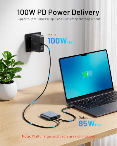 Image of Selore&S‑Global USB‑C to Dual HDMI Adapter, 4K@60Hz Multiport Converter