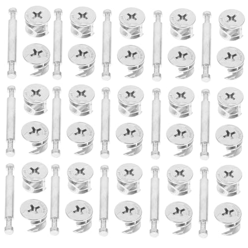 Alipis Kit De Herrajes para Muebles De Cocina 20 Piezas Herrajes De Leva Pasadores De Conexión Sujetadores De Muebles De Metal Herrajes De Leva Resistentes Y Fáciles De Usar