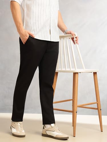 Image of Thomas Scott Men's | Straight Fit | Mid-Rise | Solid | 4 Pockets | Woven | Chinos Trouser