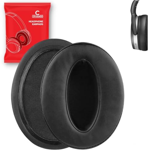Image of Crysendo Headphone Cushion Compatible with Sennheiser HD 4.40 BT /HD 4.50 BT /HD 4.50 BTNC Earpads | Protein Leather + Memory Foam | Replacement Headset Ear Cushion Pads (Black)