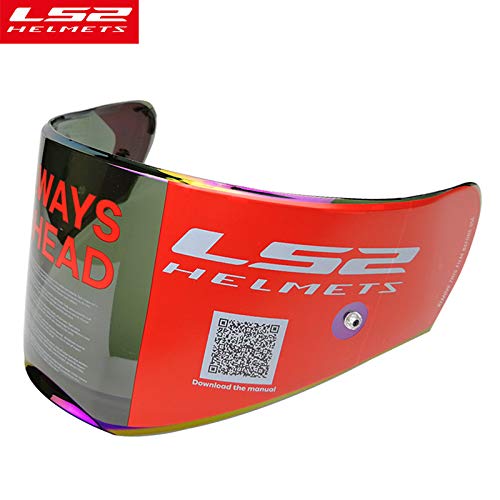 LS2_Helmets FF390 Breaker Road Touring Casco de motocicleta Visera Escudo facial con Pinlock (arcoíris) : Automotriz