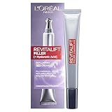 L’Oréal Paris Revitalift Filler Replumping Anti-Ageing Eye Cream, Formulated for eye-area, Moisturiser Targets Deep Wrinkles & Replumps Under-Eye Area, Formulated with Hyaluronic Acid, 15ml