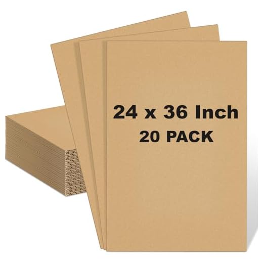 Pack of 20 Corrugated Cardboard Sheets