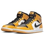 Nike-Mens-Air-Jordan-1-Mid-Shoes-Taxi-White-Black-11 Nike Men's Air Jordan 1 Mid Shoes, Taxi White Black, 11