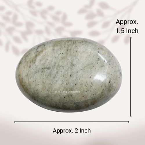 Image of Amazing Gemstone Chrysoberyl Cats Eye Crystals and Healing Stones - Large Palm Stone Crystals Piedra - Crystal for Good Luck, Positive Energy, Meditation - Unique Stocking Stuffers, Gifts for Women