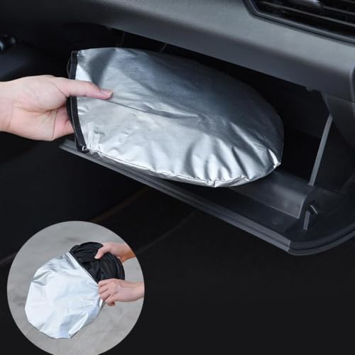 Parasol para Mazda CX-80 que reduce calor interno con corte para espejo 8