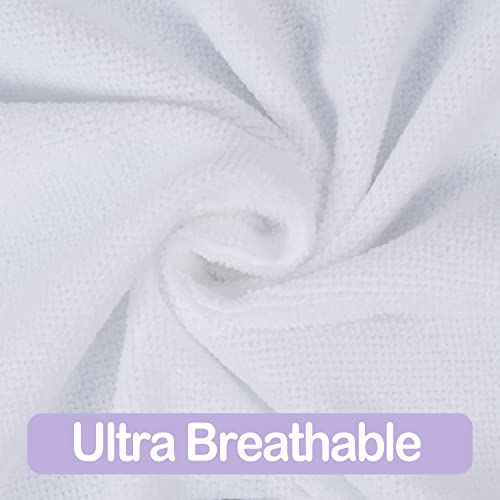 Image of Viviland Baby Towels and Washcloths, Soft Absorbent Purple Baby Bath Towel Set, Unicorn Hooded Towels with 5 Infant Face Washcloths (6 Pieces)