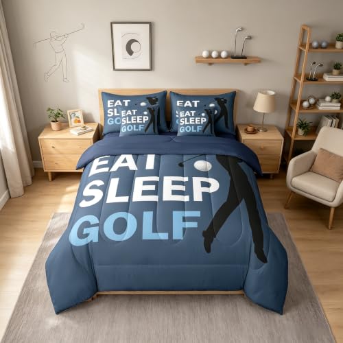 Image of Feelyou Golf Bedding Set Twin Size 7 Piece for Kids Women Men