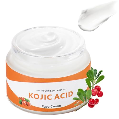 Kojic Acid Cream – Skin Brightening Cream for Age Spots, Hyperpigmentation, Intimate Areas – Dark Spot Remover, Reduces Acne and Scars – Kojic Acid Lotion for Brighter, Glowing Look, 50ML/1.7 Fl Oz