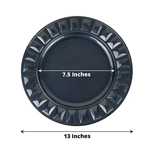 6 Platos Desechables Redondos Azul Marino 13" miniatura 3