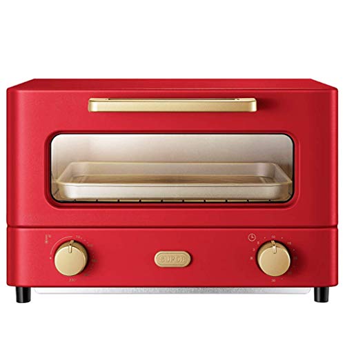 12L Mini-Ofen Elektroherd und Grill, Backofen Backofen Timer Doppelglastür Konvektion Toaster Backofen