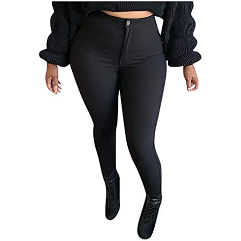 CHENSIYU Pantalones Vaqueros para Mujer de Cintura Alta Cover