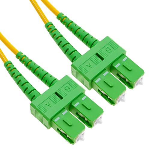 CHB 5 Meter Duplex Fibre Optic Patch Cable SC LC FC E2000 APC UPC Single Mode OS2 9/125 Yellow Patch Lead 2mm Fiber Patchcord (SC/APC - Image 2
