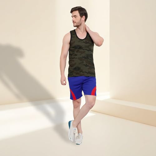 Image of DIA A DIA Men's Polycotton Running Sports Gym Shorts Pack of 3