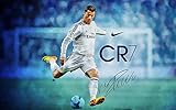 Cristiano Ronaldo Posterdruck, Größe 28 x 43 cm, Geschenk, dekorativer Druck, Wand