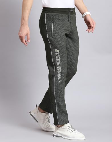 Image of Monte Carlo Men's Mid Rise Self Design Regular Fit Lower (223061528)