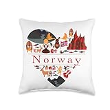 Norwegian Gift Norway Viking Throw Pillow