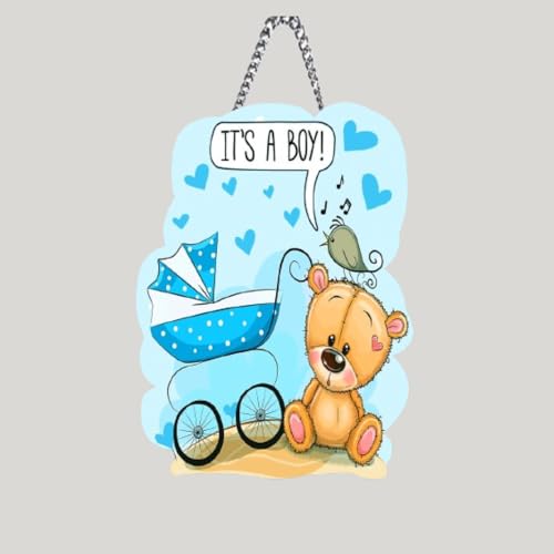 Image of pnf Xpression Decor Quote Wall art & Door Hanging Frame For Kitchen, Dining, restaurants Decor | Walland home Decor for Living Room | Room Decor Wall Decor Items For Bedroom | (It's A Boy)