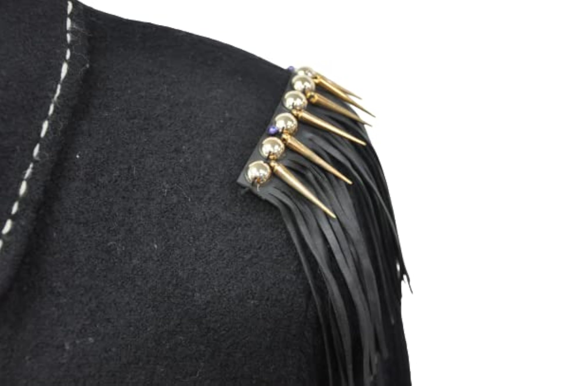 Spikes Tassel Blazer Epaulet with Spikes Brooch