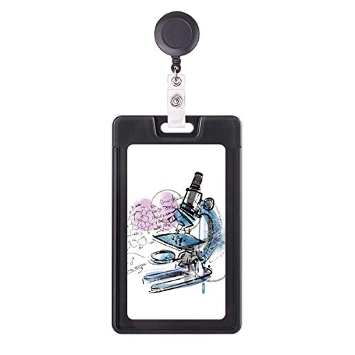 Badge microscope et chimie rétractable pour blouse médicale