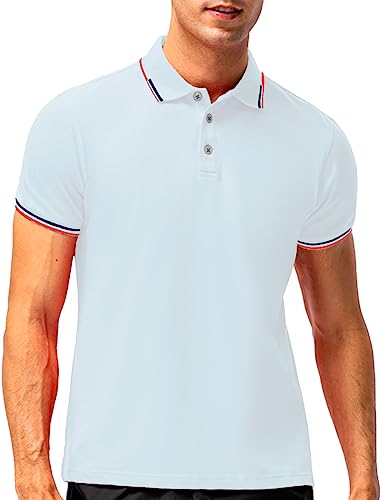 Lista de Playera Polo Blanca los 5 mejores. 42 SHVE SHENDY VENDY Playera Polo Hombre Manga Corta Moda Casual Camisa Blanco Talla M