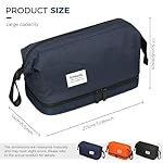 SINLAND Travel Toiletry Bag Water-resistant with Hanging Hook for Mens Large Packing with Waterproof Wet/Dry Compartment Travel Shower Bags Travel Toiletry Organizer Dopp Kit Shaving Bag - Image 3