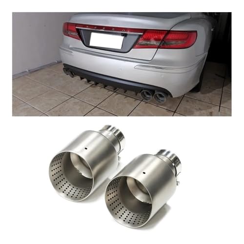 Tubo de escape de acero inoxidable mate universal de 60 mm para Golf 7
