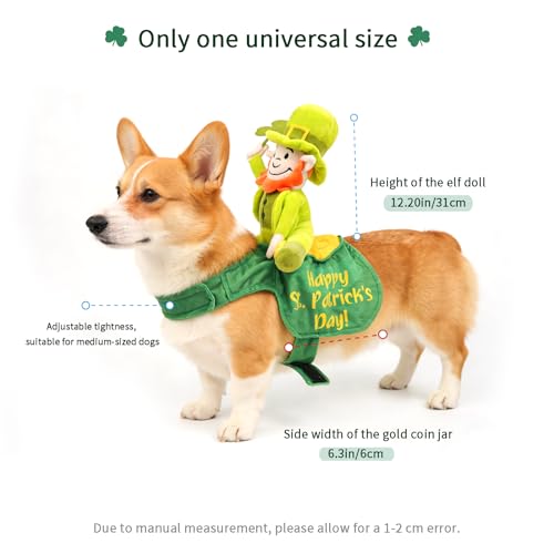Disfraz divertido de duende irlandés para perros medianos miniatura 2
