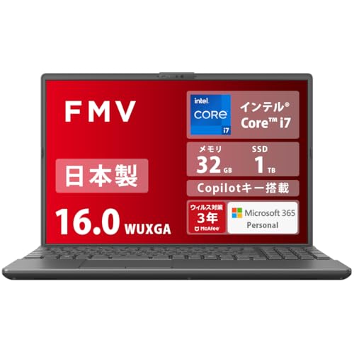 【未使用】FMV WA3/J3 13世代Core i7/32GB/1TB 保証有 Amazon.co.jp: FMV 日本製 3年保証 WA3-K3 (MS 365/16型/Core i7/32GB