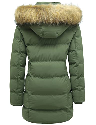 WenVen Women's Winter Long Puffer Coat Parka Jacket with Faux Fur Removable Hood4