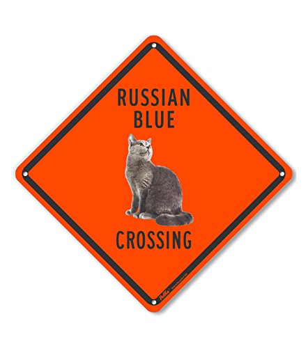 Panneau Russian Blue Crossing orange pour securiser votre jardin et decorer le portail