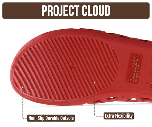 Image of Project Cloud Jelly Shoes Women - Lightweight & Water-Resistant Women's Flats Sandals - Non Slip Womens Shoes - Perfect Summer Jelly Flats for Women 2026 (Jellz)