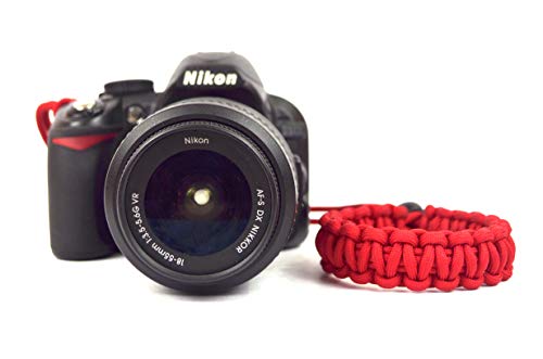 Image of Paracord Wrist Strap for robust hand grip to hold all DSLR camera /heavy gear /Binocular