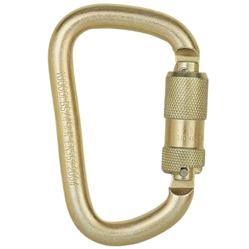 Mosquetón de escalada 45 KN clips de bloqueo automático de acero Jorzer 2
