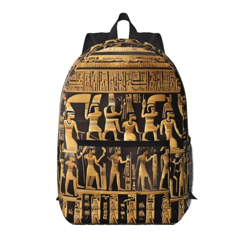 Sac à dos de voyage imprimé hiéroglyphes égyptiens contre le désordre des bagages