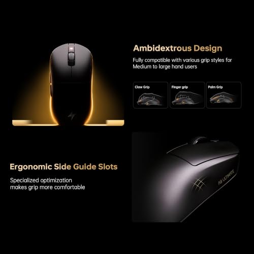 Image of ATK Dragonfly A9 MINI+ Wireless Gaming Mouse, PAW3955 Master Sensor, DPI up to 50,000, 39g Ultra-Lightweight, 8K Polling, 200 Hr Battery Life, All-New Nano Coating, Dual-Mode 2.4G /Wired - Lake Green