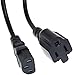Toptekits C14 to C13+Nema 5-15R Y Splitter Power Plug Cord, Single IEC 320 C14 Male to C13+Nema 5-15R Female Splitter Adapter Cable Cord (1ft)