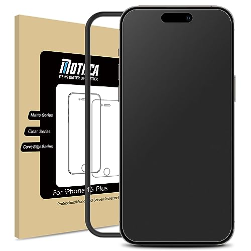 Mothca Matte Screen Protector for iPhone 16 Plus/ 15 Plus, 9H Tempered Glass Matte Anti-Glare & Anti-Fingerprint