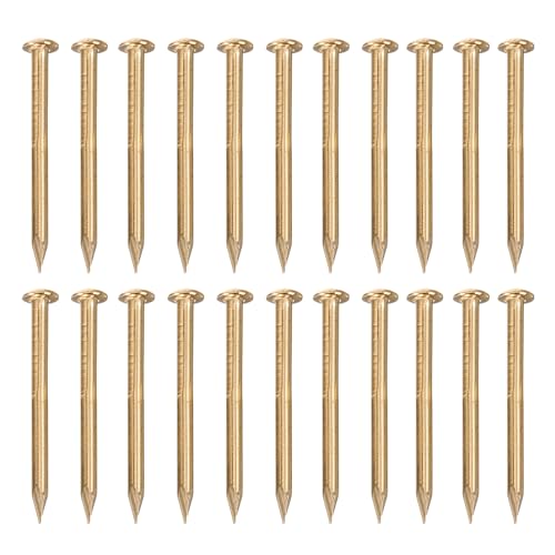 Clavos para muebles de bronce 100 unidades cabeza redonda para bricolaje miniatura 1