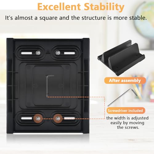 Soporte vertical para laptop con organizador ABS ajustable miniatura 6