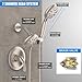 SR SUN RISE Shower System with Handheld Shower and Rain Shower Combo Set High Pressure 5-spray Dual 2 in 1 Shower Faucet Patented 3-way Diverter Brushed Nickel (Valve Include）
