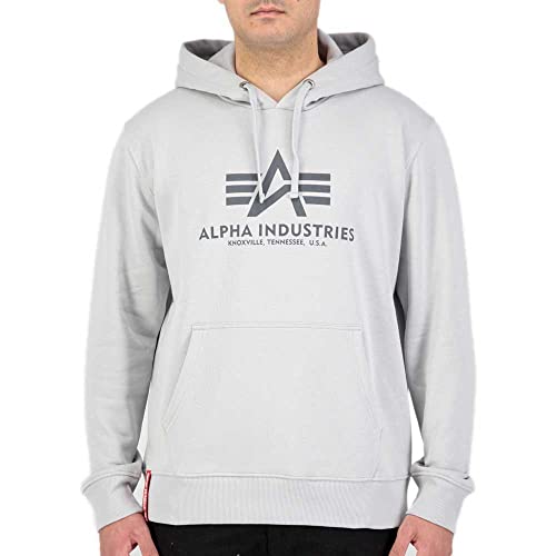 Alpha Industries Basic Hoody Kapuzensweat für Herren Pastel Grey – Ansicht 1