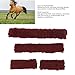 Luocute Halter Fleece Cover Set for Horse Protecting, Hook and Loops Long Plush Breathable Soft Horse Halter Protective Cover for Training, Horse Halters Covers Replacement
